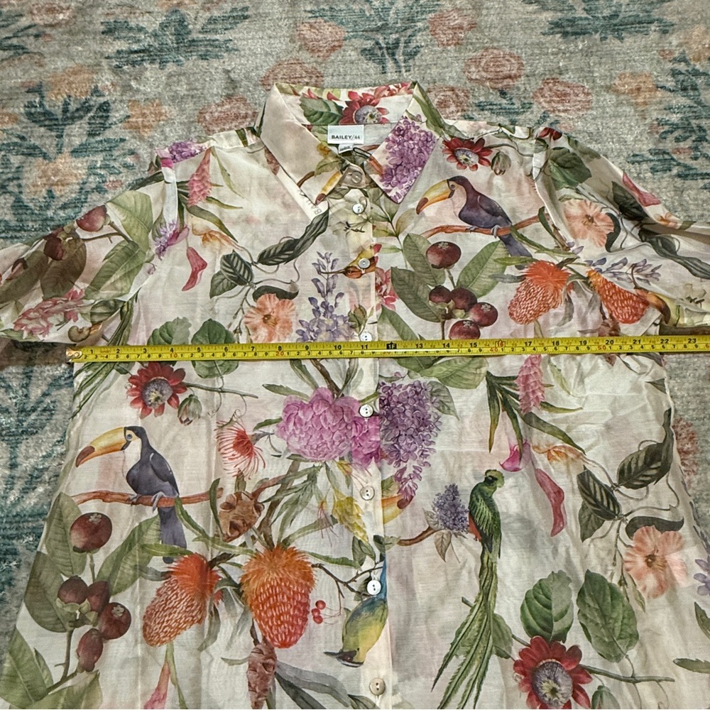 Bailey 44 Multicolor Tropical Bird Floral Button Down Shirt - Picture 6 of 10